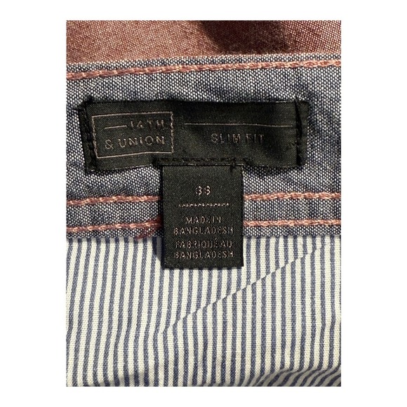 14th & Union Nordstrom Rack Men's Slim Fit Shorts Red Oxblood Size 38 NWT - Picture 4 of 5